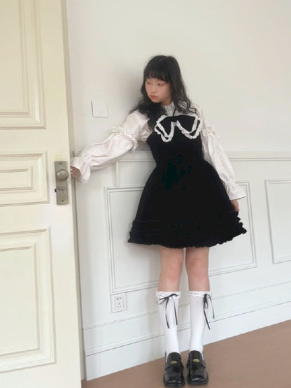 Velvet Bow Dress【s0000011339】