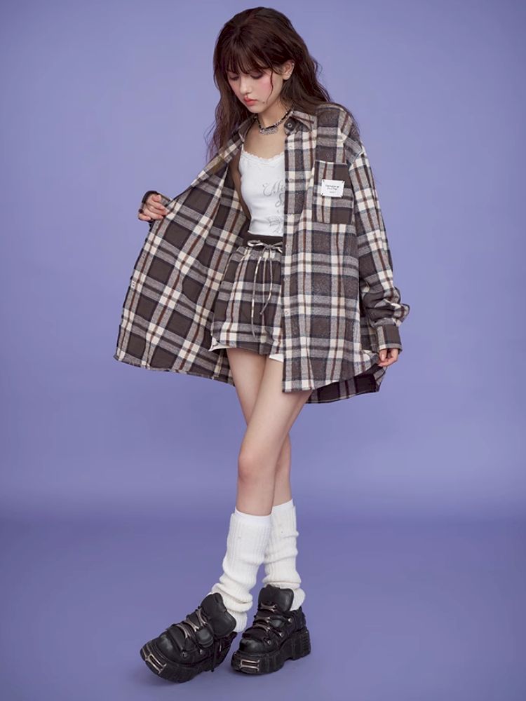 Casual Long Sleeve Shirt Jacket【s0000011670】