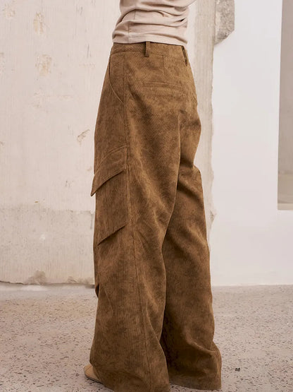 Pocket Structured Relaxed Straight-Leg Workwear Pants【s0000014071】