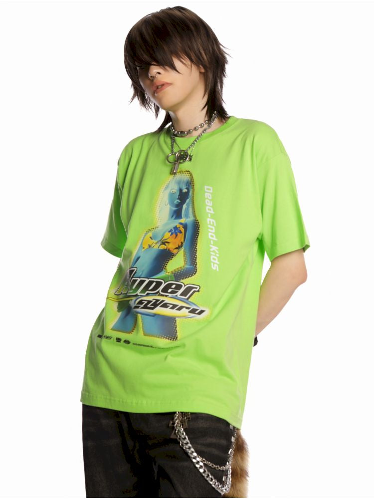 Hip-hop trend loose hundred T-shirt【s0000013602】