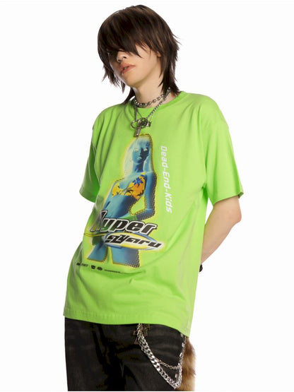 Hip-hop trend loose hundred T-shirt【s0000013602】