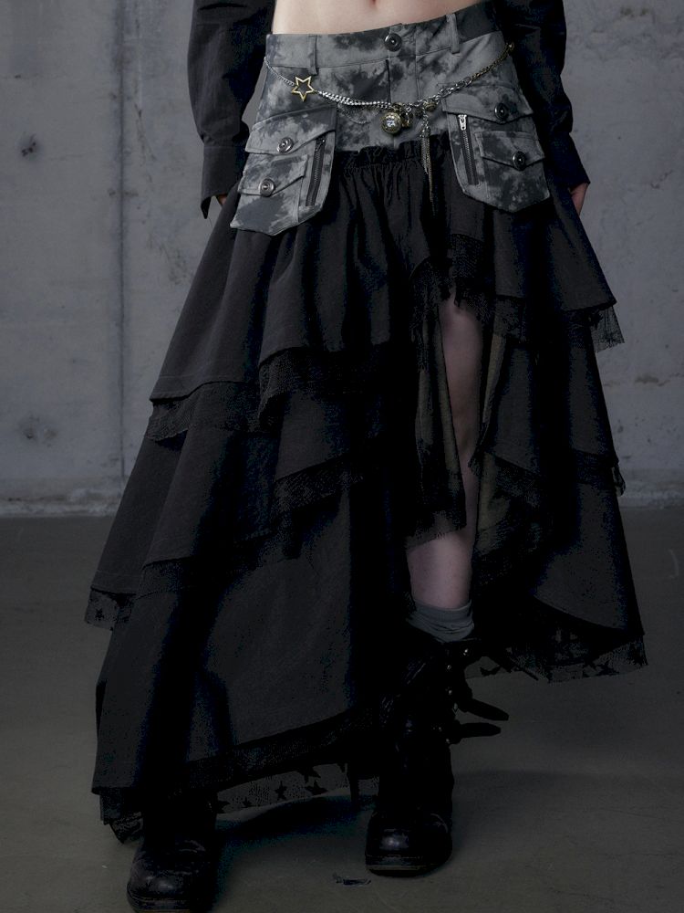 Fake Two Piece Heavy Layered Cake Skirt【s0000013476】