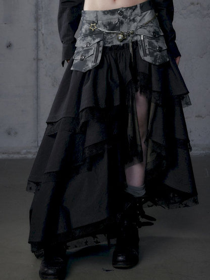 Fake Two Piece Heavy Layered Cake Skirt【s0000013476】