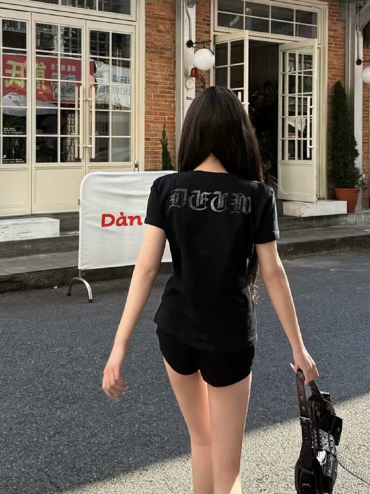 Leopard Print Flag Crew T-Shirt【s0000018215】