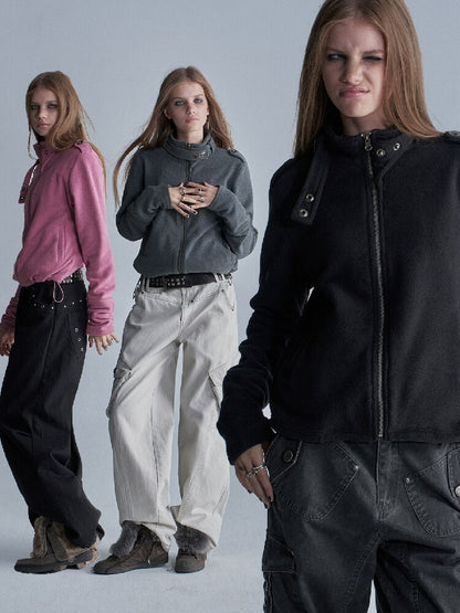 Three Color Fleece Loose Jacket【s0000018473】