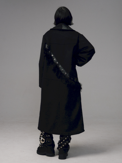 Punk Rock Heavy Print Loose Tweed Coat【s0000014705】