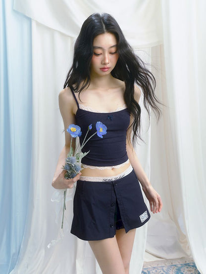Slim inner suspenders two-piece suit【s0000012141】