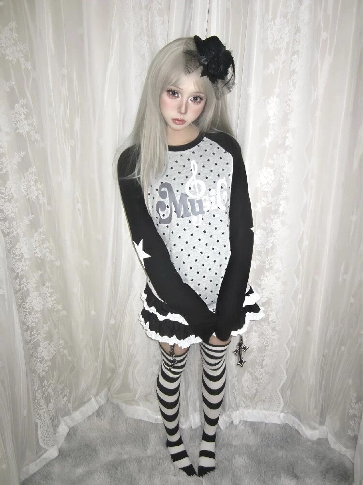 Raglan Color Block Long Sleeve Shirt【s0000018196】