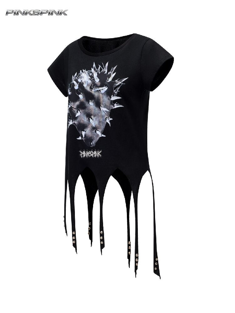 Cactus Print Riveted Irregular Top【s0000017731】 – SCULTURE（エス