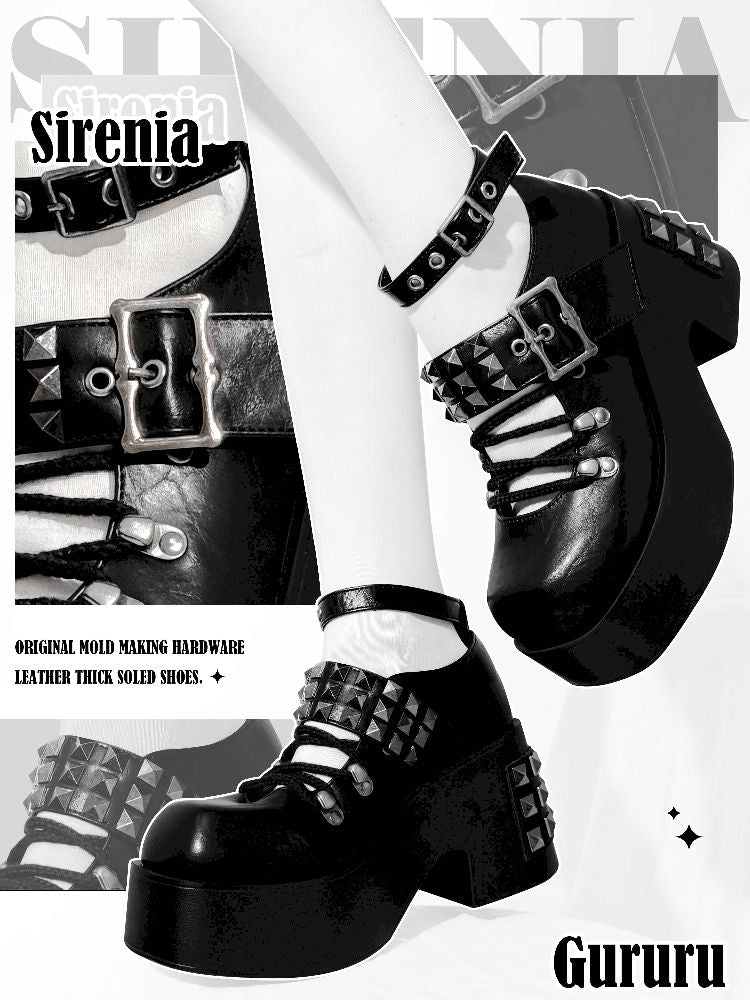 Y2K girl thick-soled shoes【s0000012964】