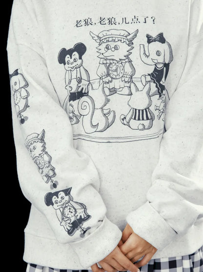 Speckled Casual Print Hoodie【s0000014157】