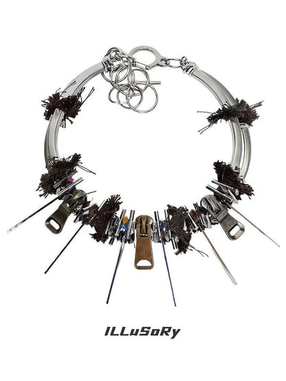 Nothingness Fifth Element Zip Necklace【s0000018859】