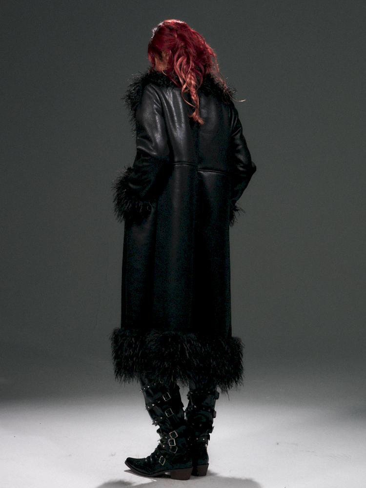 Double Breasted Fur Long Coat【s0000015021】