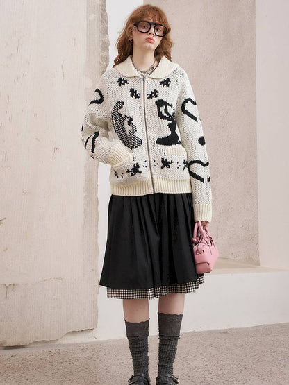 Fair Isle Autumn Knit Cardigan Jacket【s0000014388】