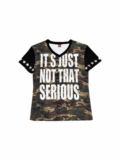 Distressed Camouflage Star Print Tee【s0000018263】