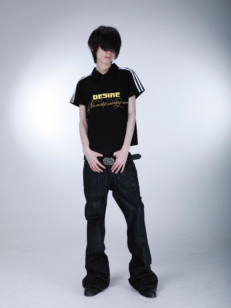 Bamboo Strip Brushed Wax Jeans【s0000016669】