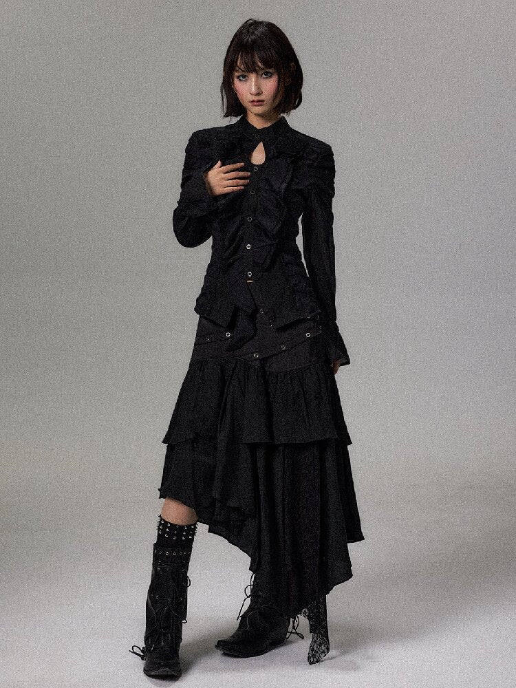 Court Punk Irregular Patchwork Skirt【s0000018501】
