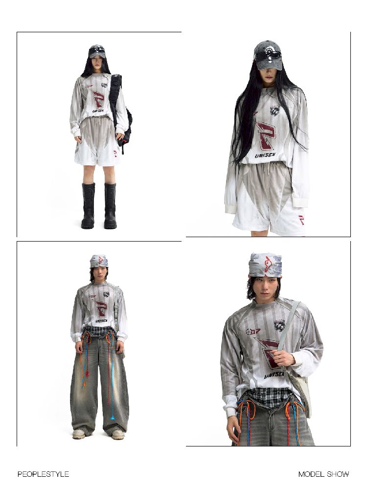 Blokecore Style Long Sleeve Racing T-Shirt【s0000011697】