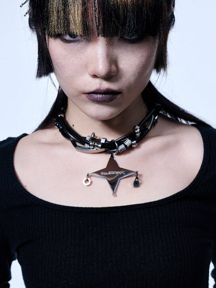 High-End Leather Beaded Necklace【s0000018832】
