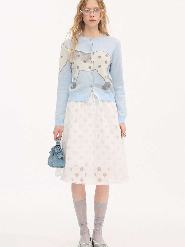 Polka Dot Pony Knit Cardigan【s0000015403】