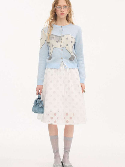 Polka Dot Pony Knit Cardigan【s0000015403】
