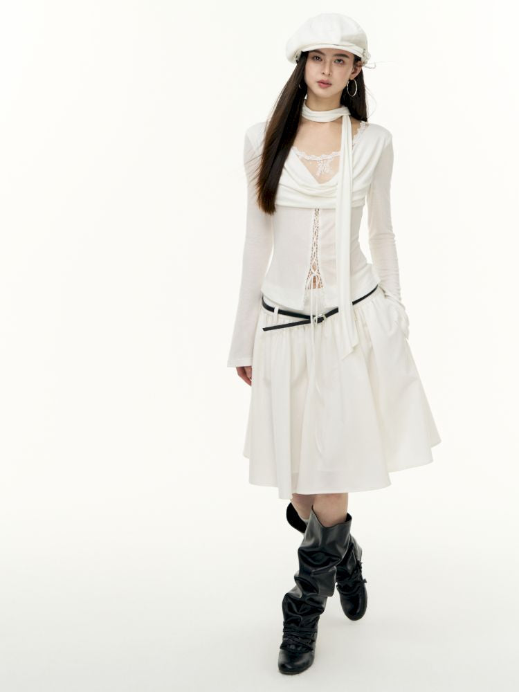 Tencel swing collar bottoming shirt【s0000013745】