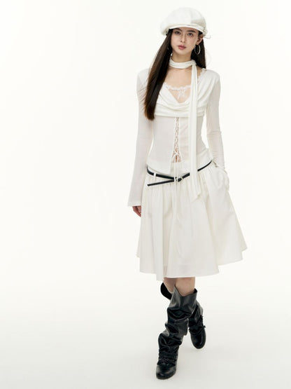 Tencel swing collar bottoming shirt【s0000013745】