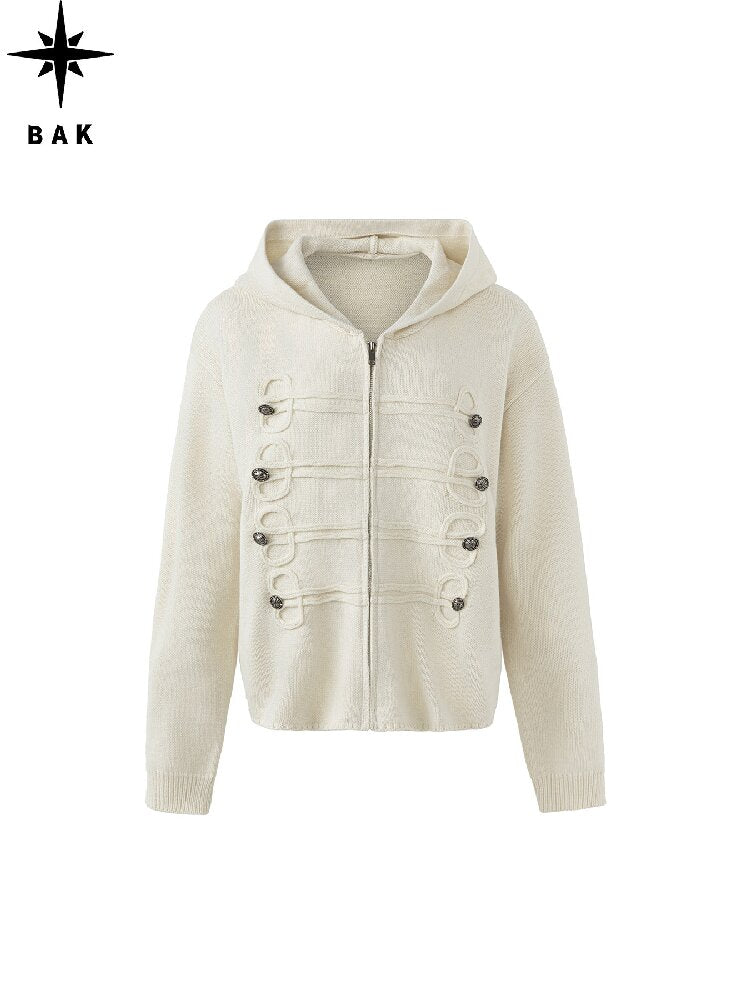 Chain Vintage Napoleon Hooded Sweater【s0000018546】