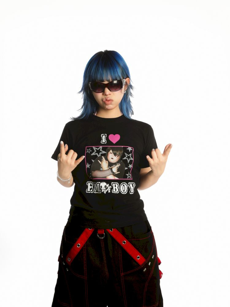 Abipunk rock slogan T-shirt【s0000013173】