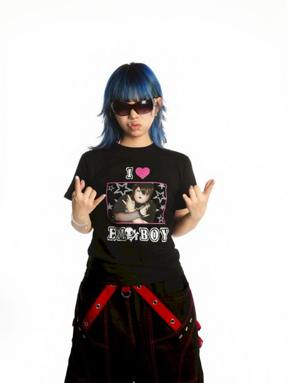 Abipunk rock slogan T-shirt【s0000013173】