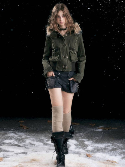 Hooded Short Cotton Jacket【s0000014432】