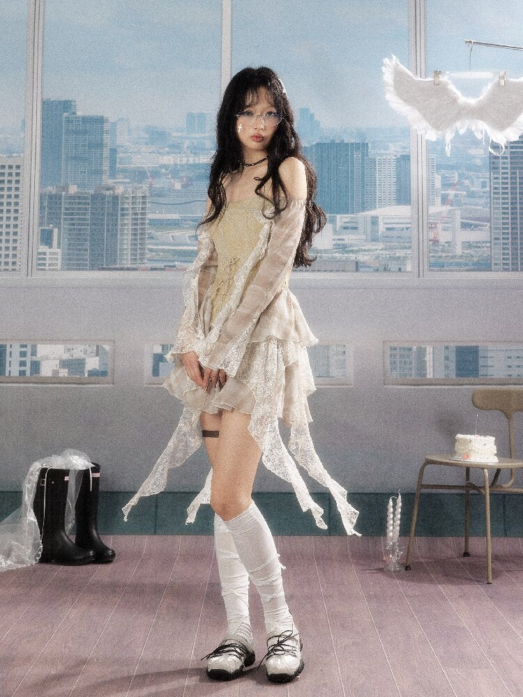 Ruffle Camisole Slimming Dress【s0000016265】