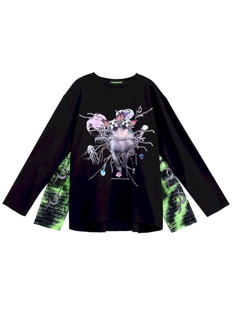 Sphinx Cat Four Sleeve T-Shirt【s0000009942】 – SCULTURE（エス 