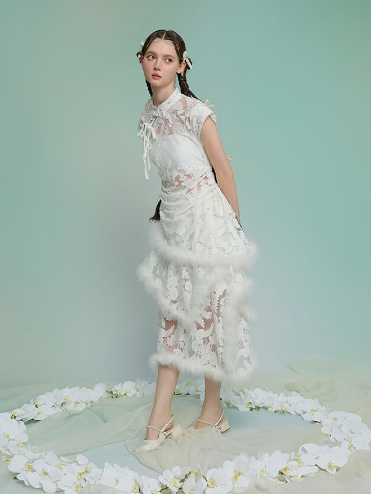 Burnt Flower Slim Temperament Set【s0000013593】