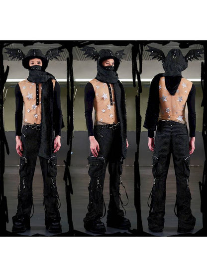 Mesh-Panel Long-Sleeve Top【s0000014416】