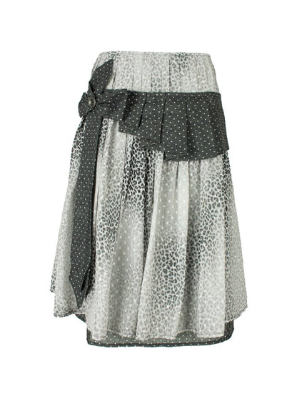 Cross Streamer Leopard Midi Skirt【s0000018088】