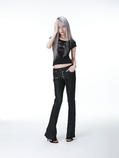 Multi-Zip Wax Deconstructed Denim【s0000017145】