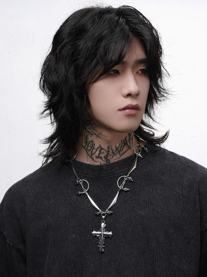 Mechanical Fragments Punk Heavy Necklace【s0000018972】