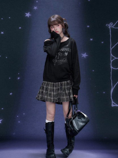 Dark Graffiti Fake Two Dress【s0000015466】