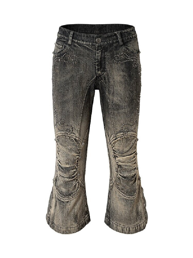Rhinestone Three-Quarter Jeans【s0000017983】