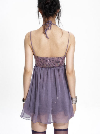 Silk Chiffon Leopard Doll Dress【s0000017667】