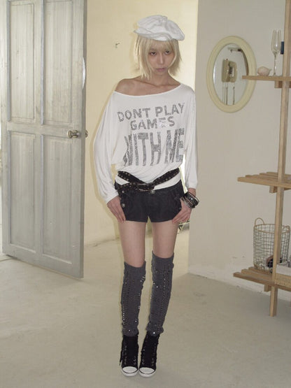 Vintage Punk Diamond Bat T Shirt【s0000016951】