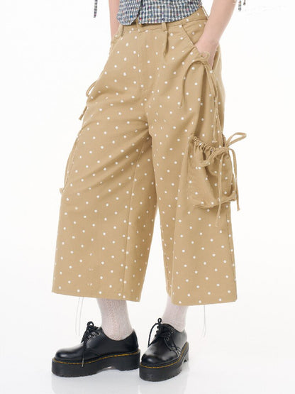 Polka Dot Wide Leg Workwear Slacks【s0000016604】