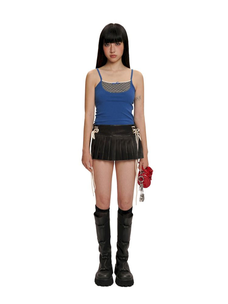 Plaid layered ultra-short skirt【s0000012536】