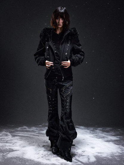 Punk Devil Hooded Eco Fur Coat【s0000019297】