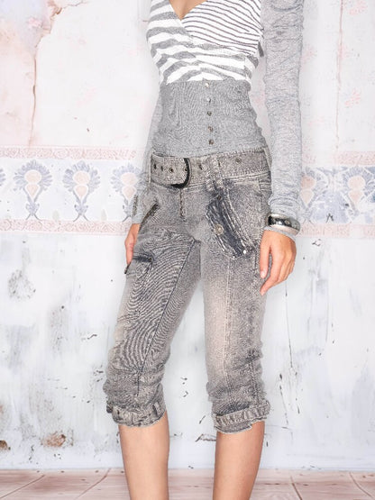 Polished White Pleated Denim Pant【s0000016056】