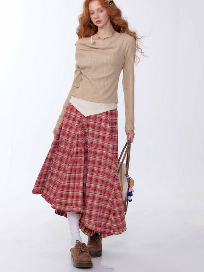 Slim Fit Top Long Sleeve Knit T-Shirt【s0000014354】