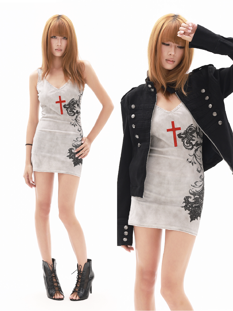 Washed Patchwork Lace Camisole【s0000018301】