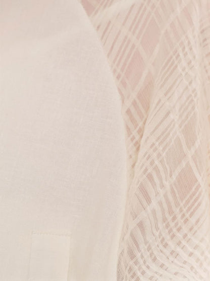 Semi-sheer plaid lightweight jacket【s0000013452】