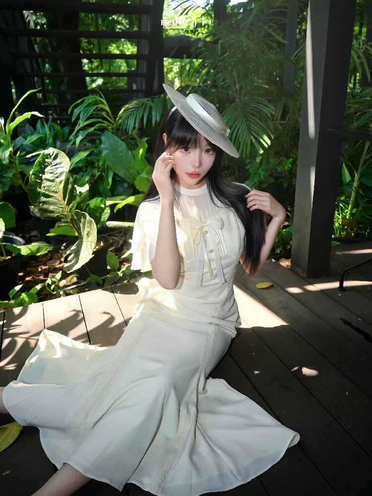 Vintage Lace Waist Mermaid Skirt【s0000016940】